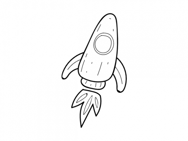 Minimal rocket space astronaut tattoo vector t shirt printing design