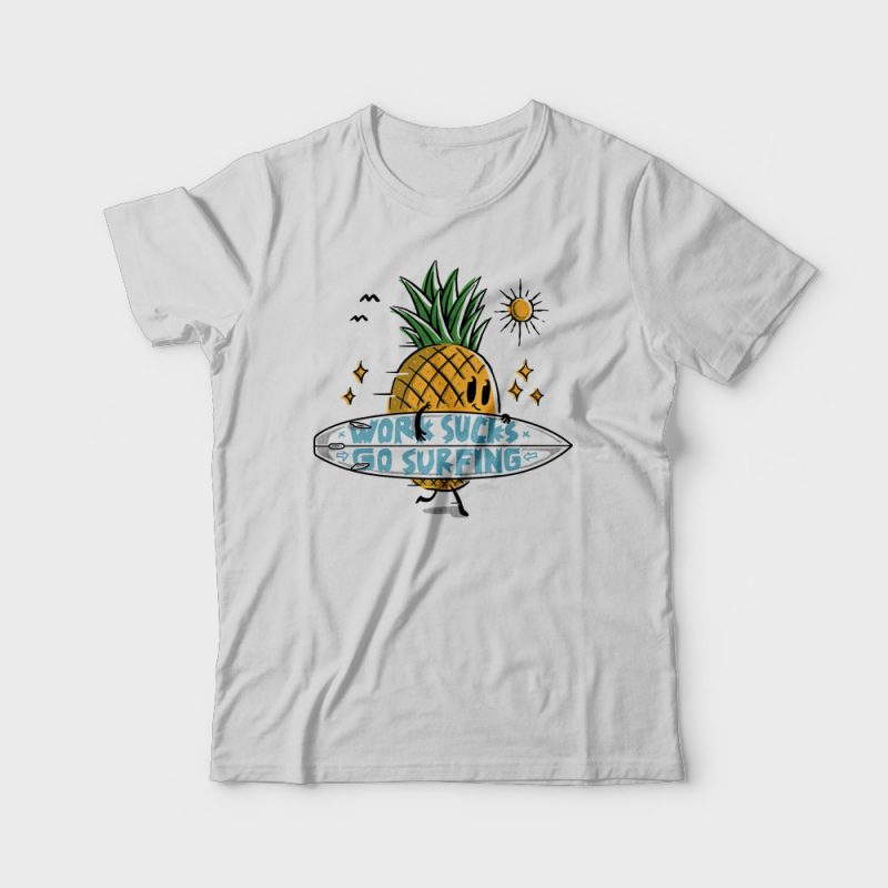 Work Sucks, Go Surfing vector shirt designs