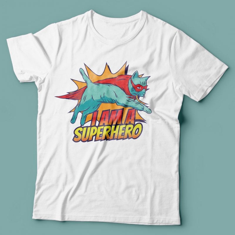 I am a superhero. Vector T-Shirt Design tshirt-factory.com