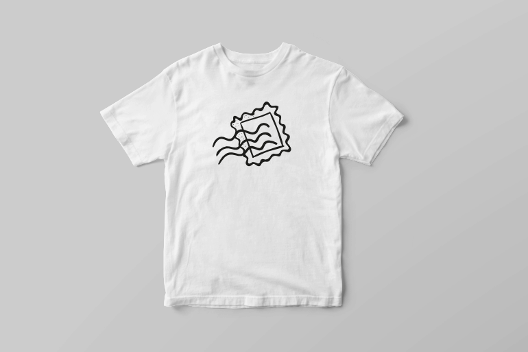 Postage stamp travel symbol traveller simple vector graphic t shirt design tshirt-factory.com