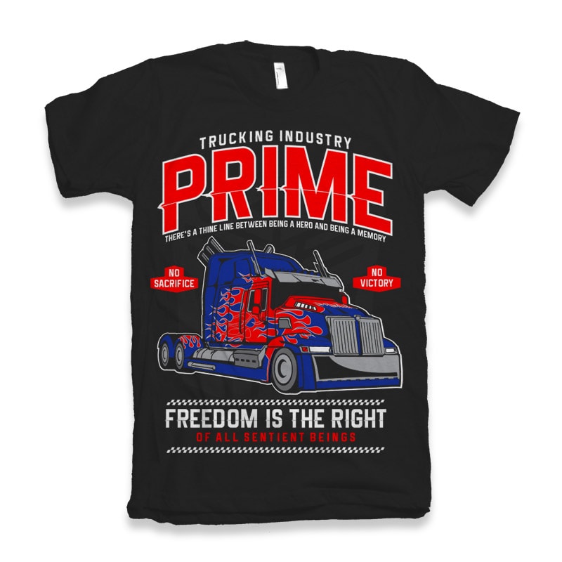 Prime Truck commercial use t shirt designs