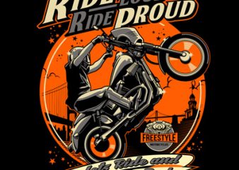 RIDE PROUD t shirt design to buy