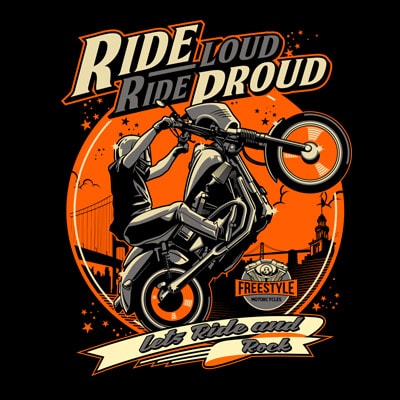 Ride proud t shirt design to buy