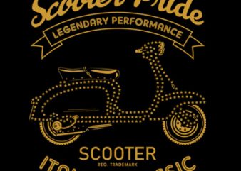 SCOOTER PRIDE design for t shirt