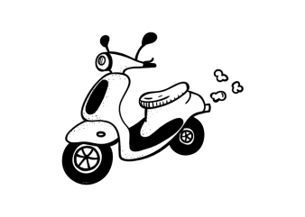 Scooter bike biker minimal tattoo vector t shirt printing design