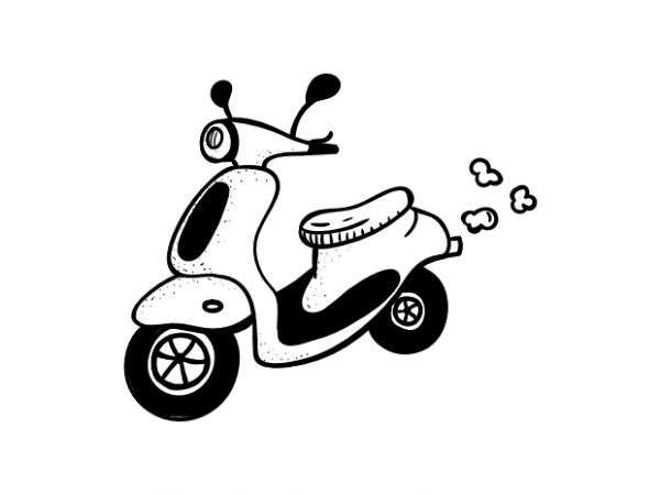 Scooter bike biker minimal tattoo vector t shirt printing design Scooter bike biker minimal tattoo vector t shirt printing design