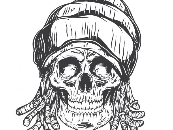Rasta skull. vector t-shirt design Rasta skull. vector t-shirt design