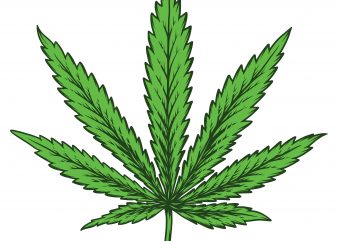 Cannabis leaf. Vector T-Shirt Design