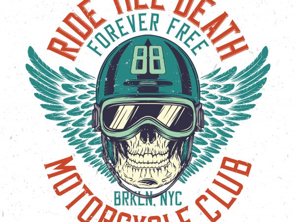 Ride till death. vector t-shirt design