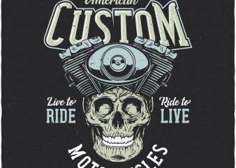 American custom. Vector T-Shirt Design