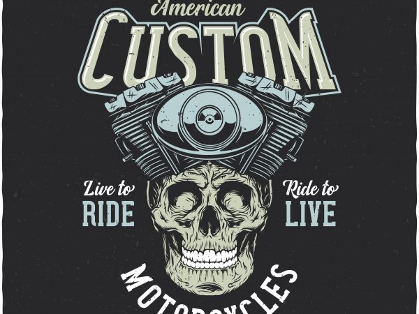 American custom. vector t-shirt design