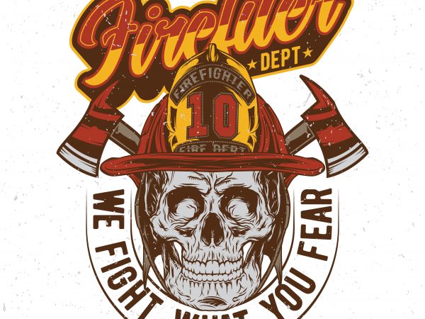 Firefighter dept. vector t-shirt design