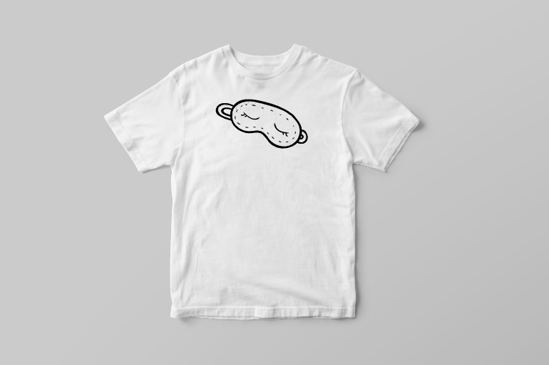 Sleep mask sleepy head cute minimal tattoo vector t shirt printing design t-shirt designs for merch by amazon