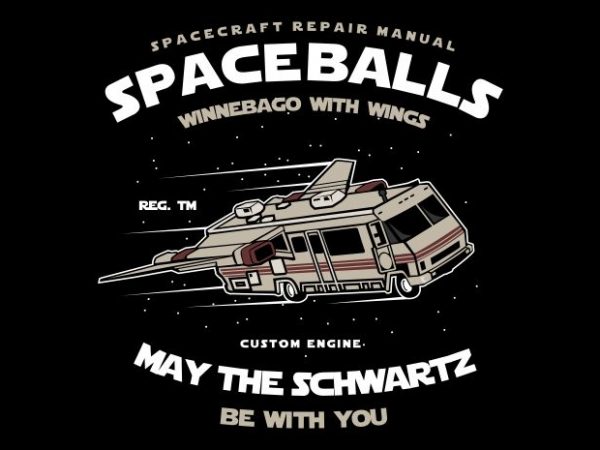 Space balls t shirt design for purchase