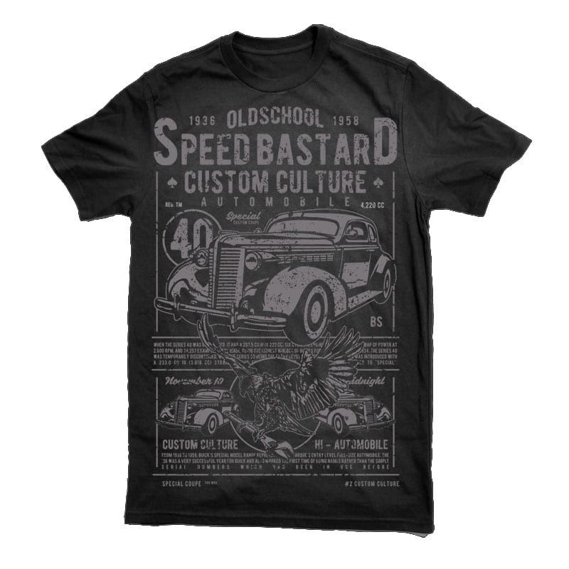 Speed Bastard Vector t-shirt design t shirt designs for print on demand
