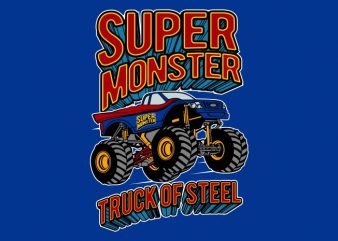 Super Monster t shirt design for sale