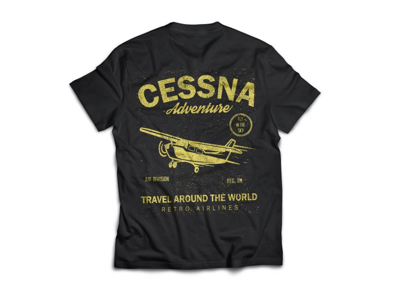 Fly Around The World Vector T-Shirt Design commercial use t shirt designs