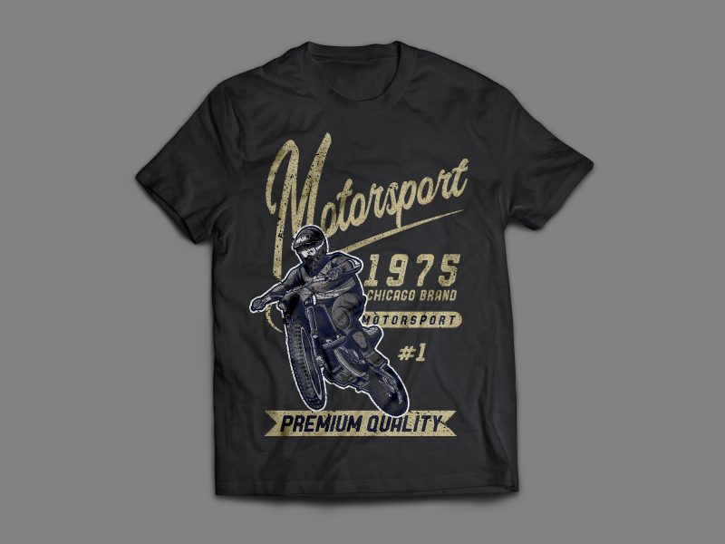 Motorsport vector t-shirt design t shirt designs for print on demand