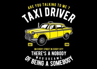 Taxi Driver graphic t-shirt design