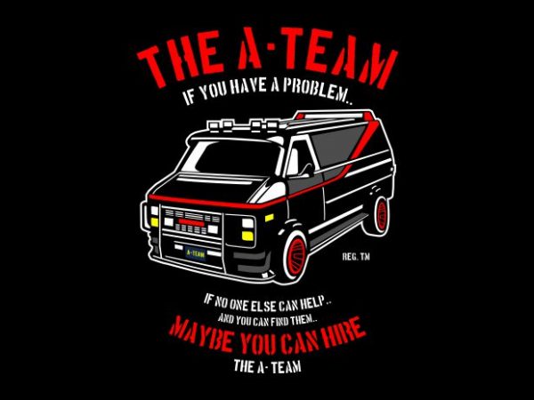 The a team tshirt design vector