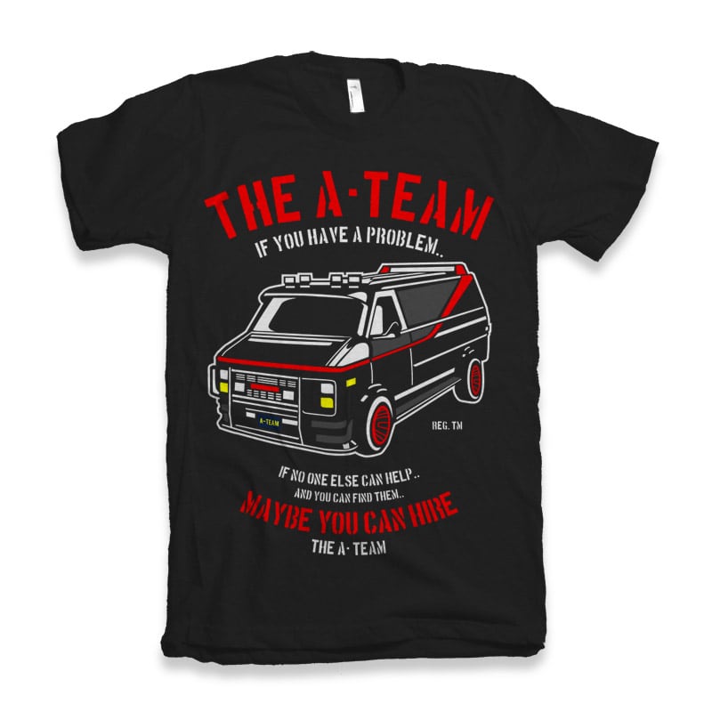 The A Team t shirt designs for printful