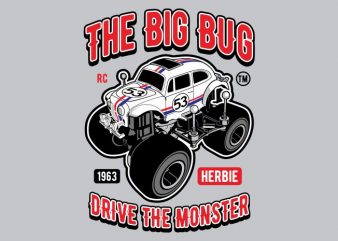 The Big Bug vector t-shirt design