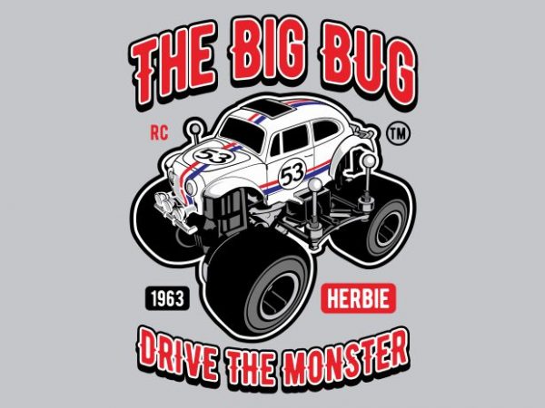The big bug vector t-shirt design