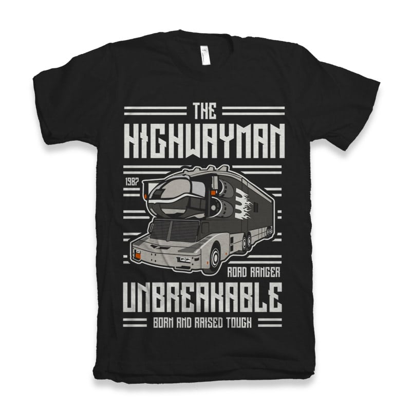 The Highwayman t shirt designs for merch teespring and printful