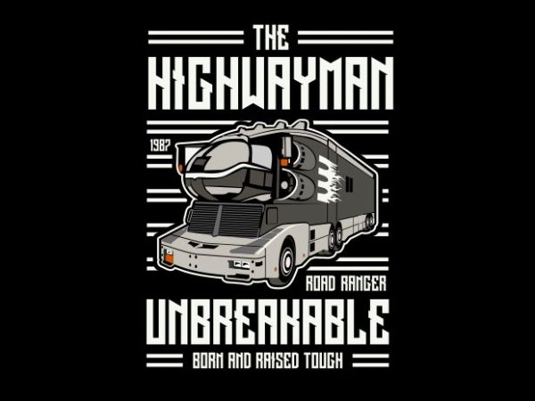 The highwayman vector t-shirt design template