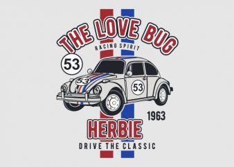 The Love Bug commercial use t-shirt design