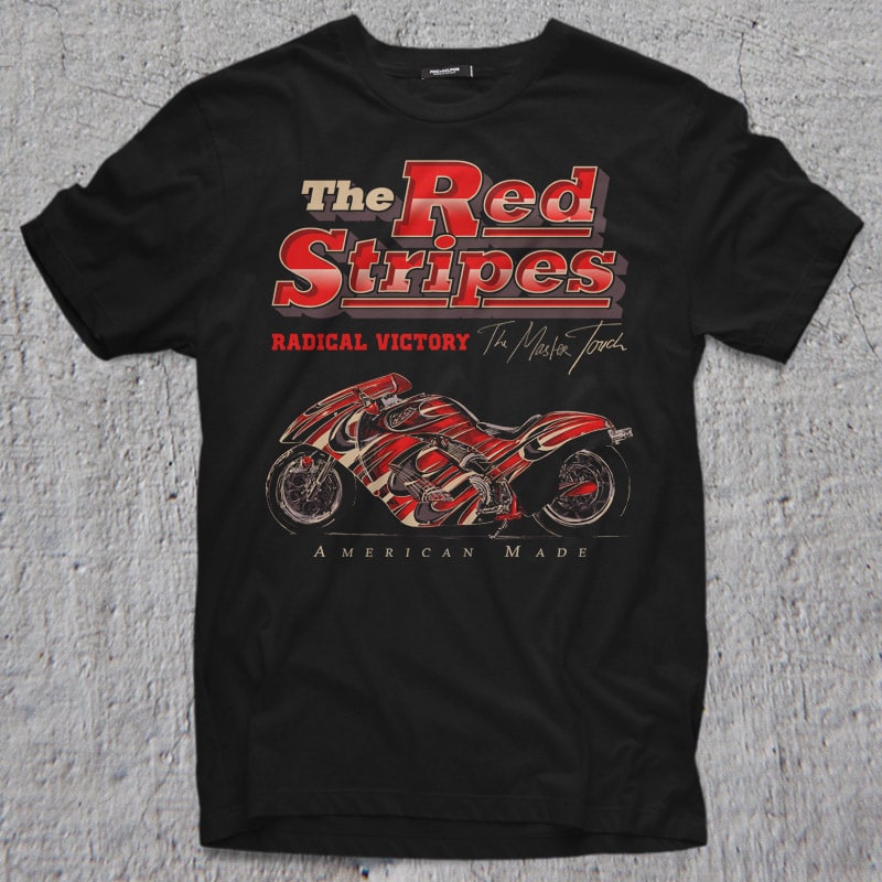 THE RED STRIPES vector t shirt design