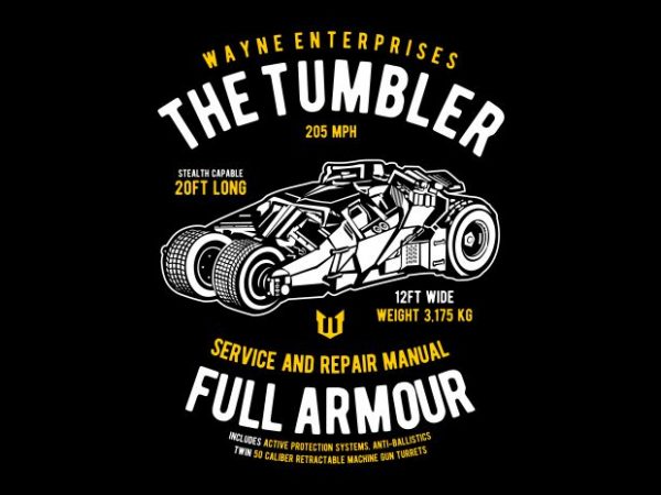 The tumbler vector t shirt design artwork