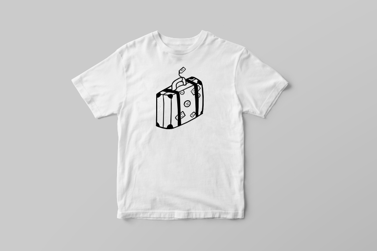 Travel bag carpetbag case symbol traveler vector t shirt printing design t shirt designs for teespring