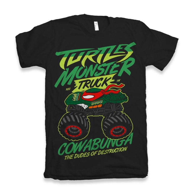 Turtles Monster vector shirt designs