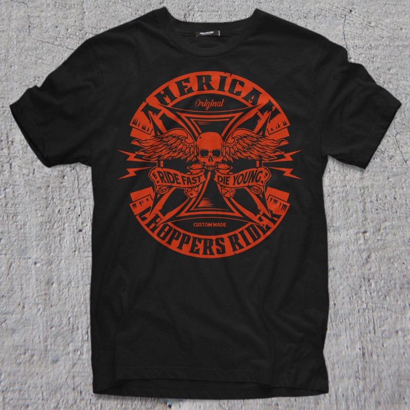 AMERICAN CHOPPER t shirt designs for merch teespring and printful