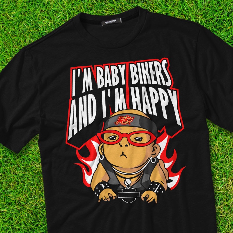 BABY BIKER tshirt designs for merch by amazon