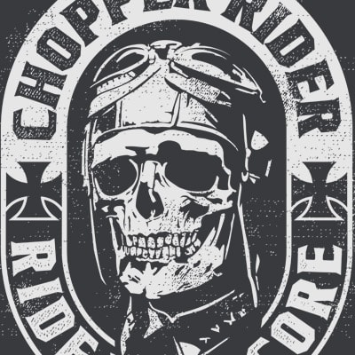 Chopper rider tshirt design vector