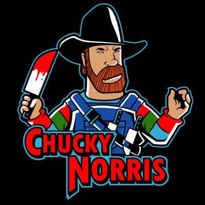 Chucky norris tshirt design for sale