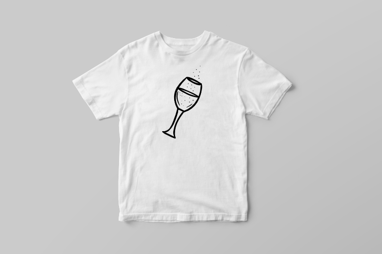 glas of champagne tshirt factory