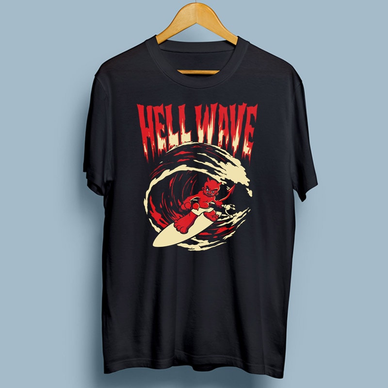 HELL WAVE vector t shirt design