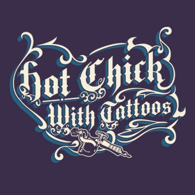 Hot chick print ready vector t shirt design