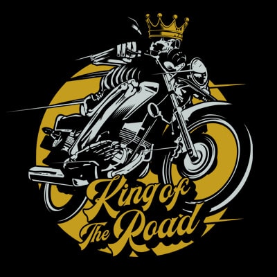 King of the road vector t shirt design artwork
