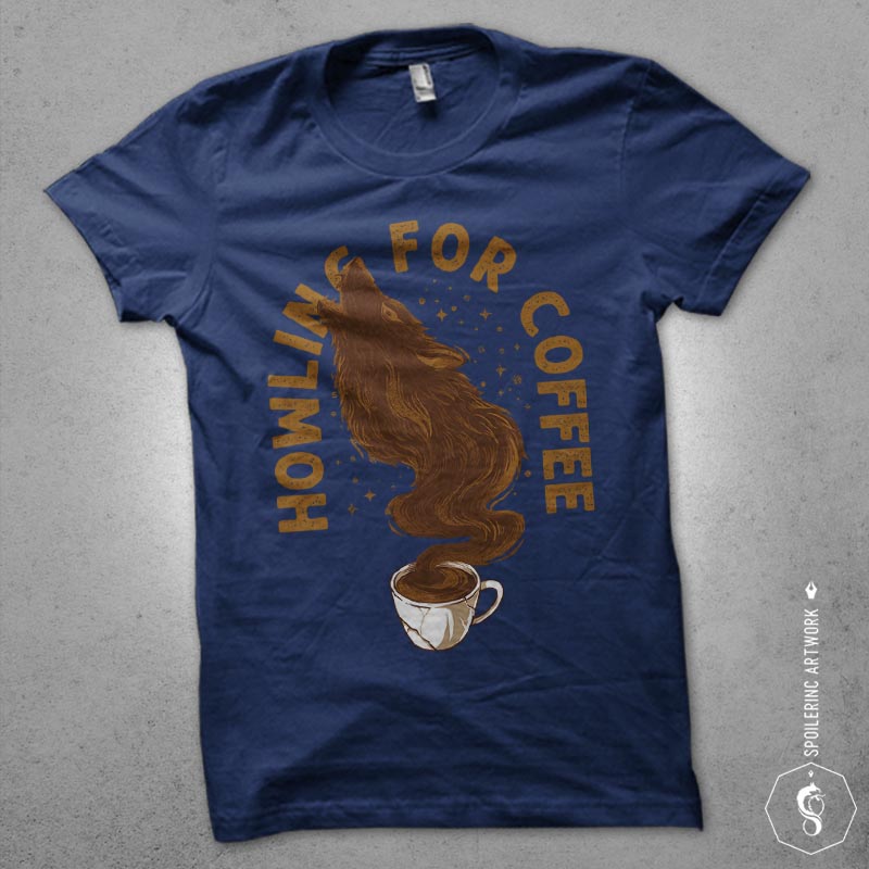 wolfie coffee tshirt design t shirt designs for teespring