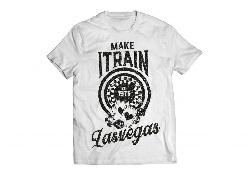 Make It Rain Casino Vector T-Shirt Design tshirt design for sale