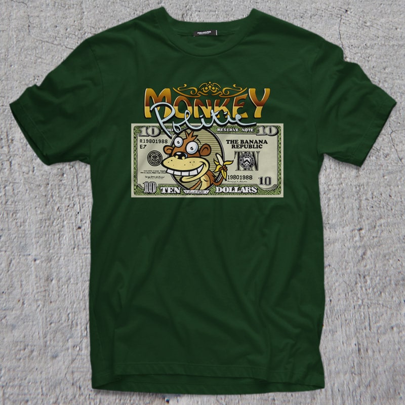 MONKEY POLITIC t shirt design graphic
