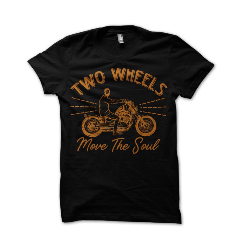 two wheels motorcycle retro buy t shirt designs artwork