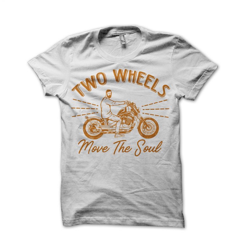 two wheels motorcycle retro buy t shirt designs artwork