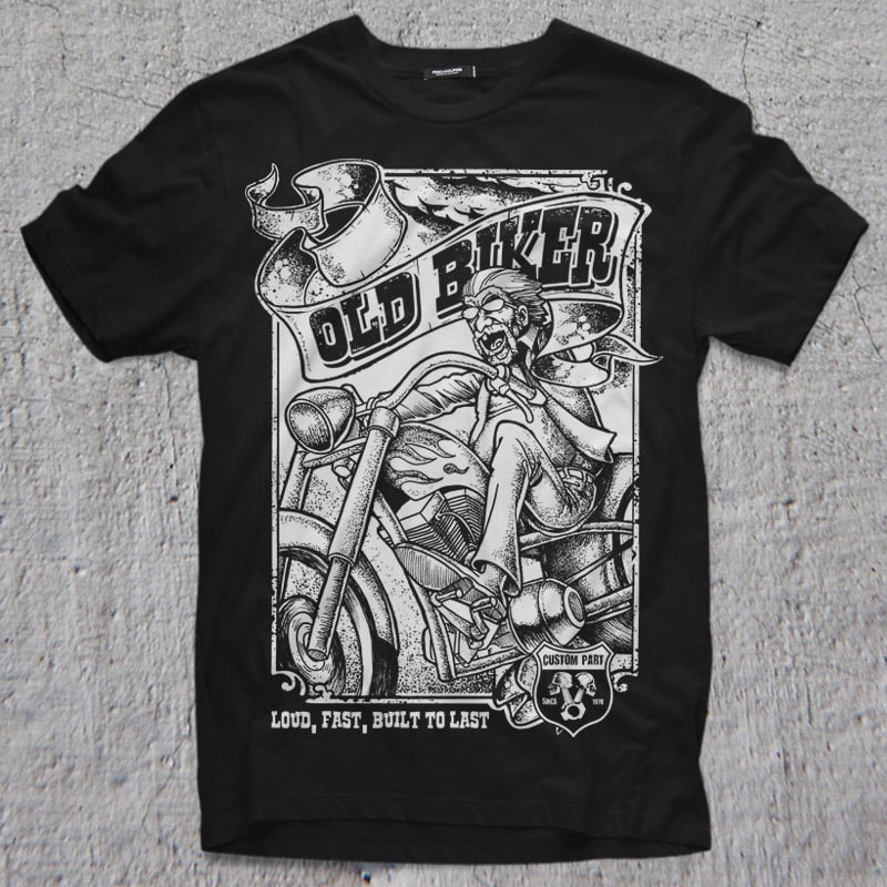 OLD BIKER tshirt factory