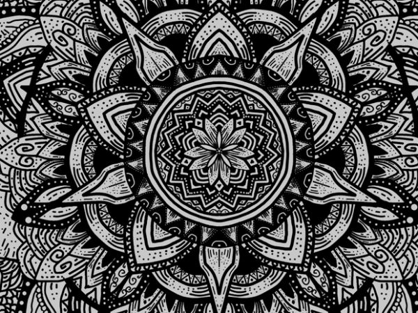 Mandala illuminati t-shirt design