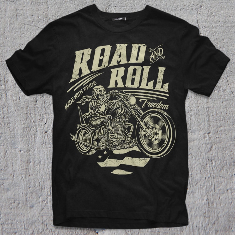 ROAD AND ROLL t shirt designs for merch teespring and printful